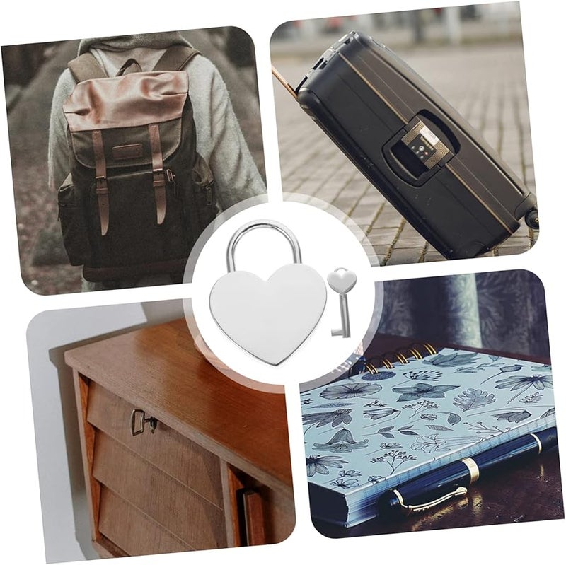 Heart Shaped Lock And Key For Jewelry Box Diary Luggage Pink Valentine Gift - Image 2